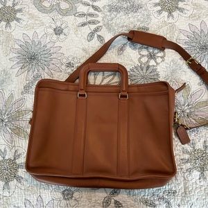 Authentic Coach briefcase in cognac